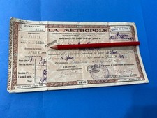 THE METROPOLE INSURANCE COMPANY RECEIPT PAYMENT ROGGIANO 1919.