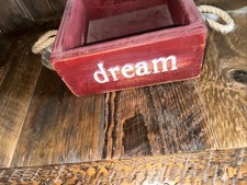 Home Made Dream Box Color Red 9 /9 Rope Handles Storage Box