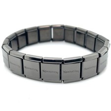 Bracciale grande Nomination semplice, nero