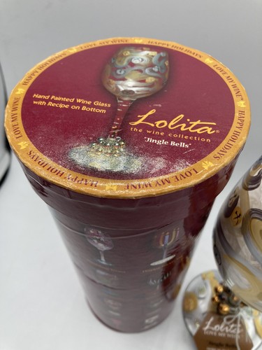 Verre à Vin Lolita The Wine Collection - Motif Jingle Bells - Rose - Neuf