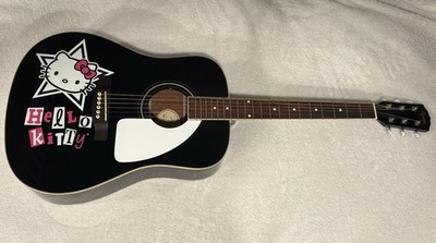 Squier By Fender Hello Kitty Acoustic Guitar Black Limited Edition