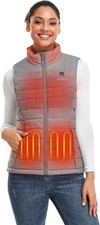Womens Heated Vest - Lightweight Heated Vest with Battery Pack Gray 