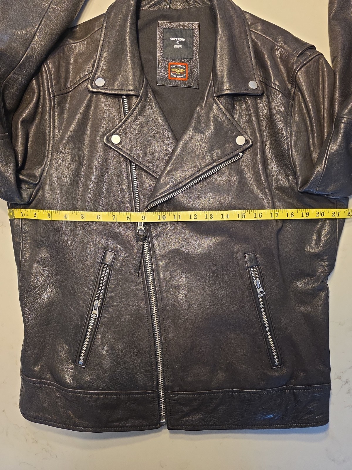 Superdry  Leather Moto Biker Jacket image 10