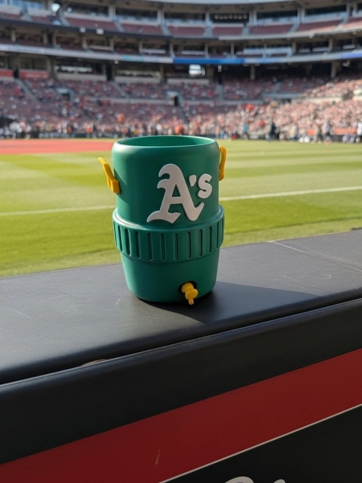 Water Cooler Koozie Fits 12 oz cans. Athletics Green/White Letters
Opens in a new window or tab