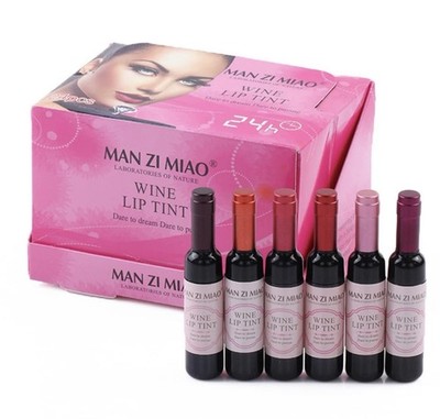 MAN ZI MIAO Lip Tint Gloss Liquid Set - Hot Red, Amaranth Red, Fuchsia, Pink, O 