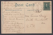 US Sc 300 on 1910 PPC, SOUTH SURRY, MAINE DPO