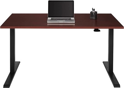 Realspace Magellan Pneumatic Height-Adjustable Standing Desk 60''W 102866 Cherry