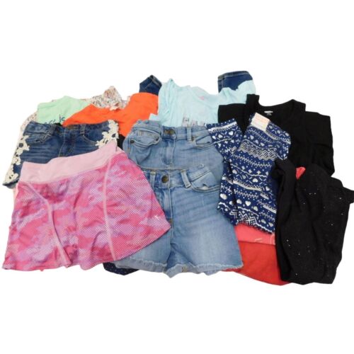 Menge Mädchen Größe 6/6X Kleidung Shirts Shorts Leggings Crewcuts alt marineblau EPK - Bild 1 von 7