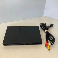 Sony PlayStation 2 PS2 SCPH-70012 Console Black Tested Works NO CONTROLLERS