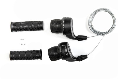MEGHNA Bicycle 18 Speed Shifter Twist Shifter Lever 3x6 Speed Grip Shift Left...
