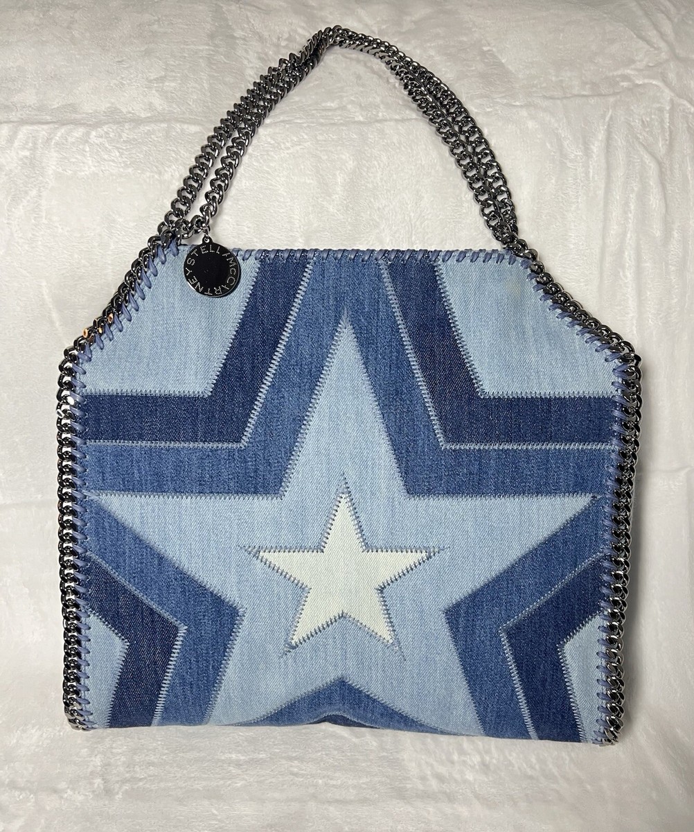STELLA McCARTNEY Falabella Denim Star Small Tote Bag | eBay