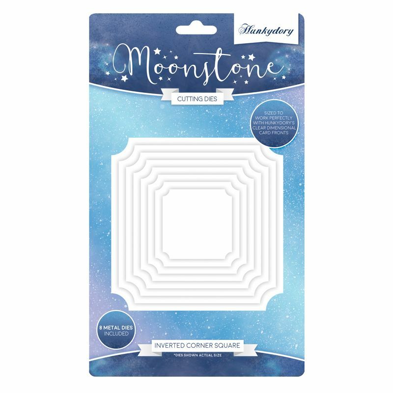Hunkydory - Moonstone INVERTED CORNER SQUARE Nesting Craft Die Set - MSTONE156