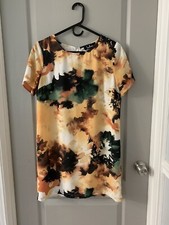 Women Lulus Brown Long Shirt Dress Size Small S