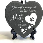 Personalised Pet Memorial Heart Plaque Grave Marker Cat Dog Hamster Birds Mouse