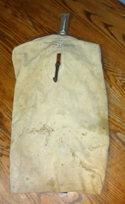 Vtg Canvas Apple Fruit Picking Bag Jim Dandy #9 Wenatchee Bag Leather Canvas