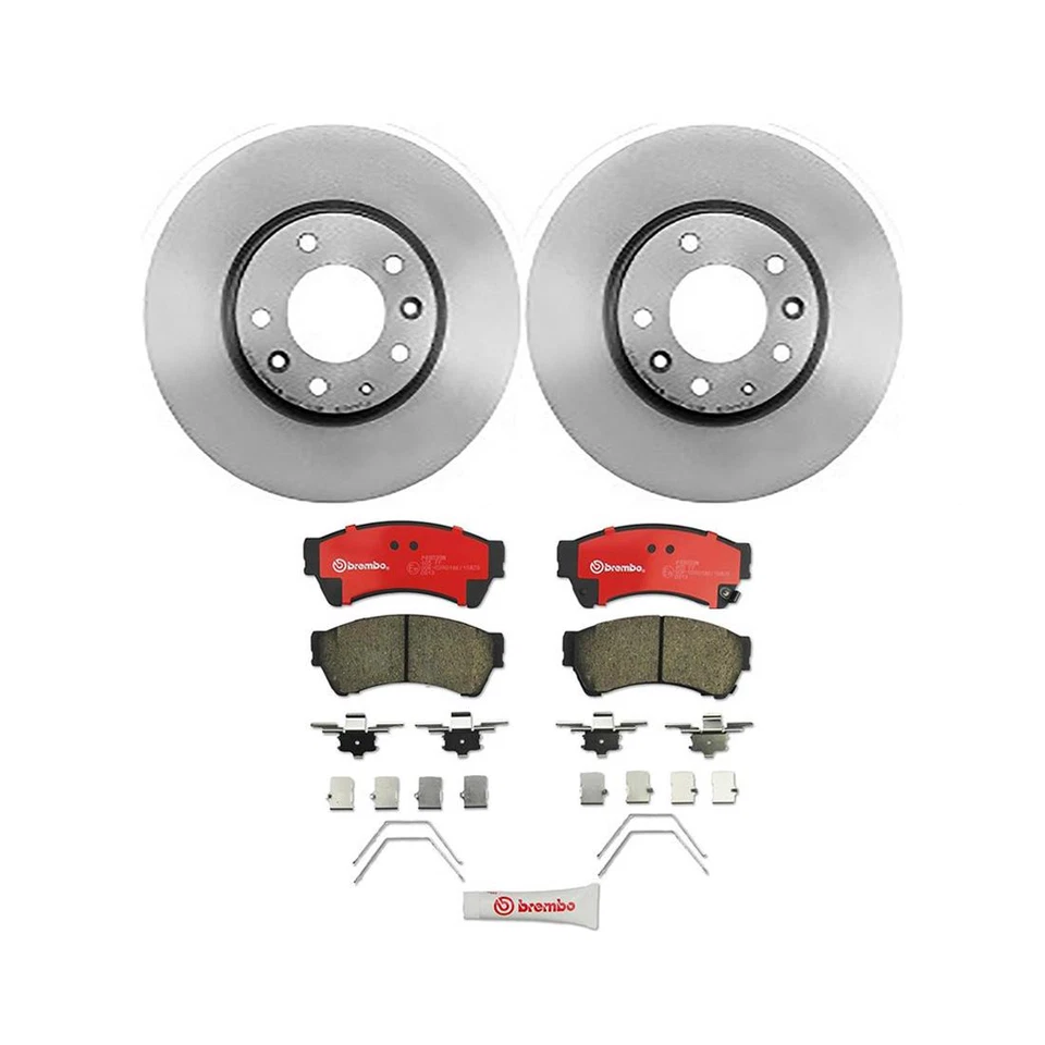 Kit de rotores de freno delanteros Brembo y pastillas de freno de cerámica para Mercury Milan 2006-2011 Foto 2 de 4