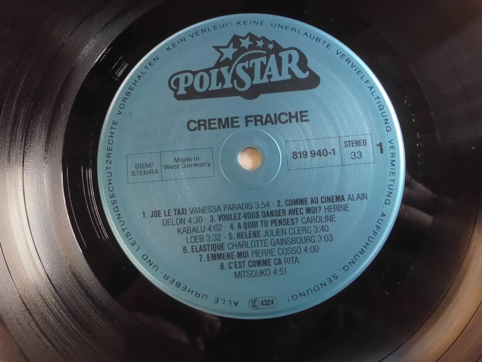 CREME FRAICHE LP: PARADIS/DELON/LOEB/CLERC/COSSO/DESIRELESS/KAAS/GAINSBOURG/BUZY - Bild 3 von 4