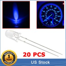 20x Blue 5mm Mini Led Bulbs Instrument Cluster Panel Backlight Gauge Dash Lights