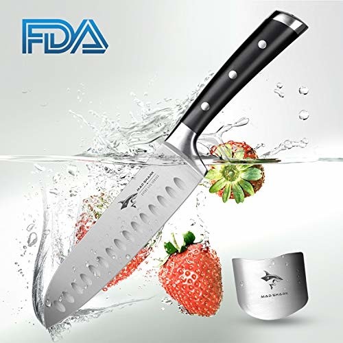 Santoku Knife Mad Shark Pro Kitchen Knives 7 Inch Chef S Knife