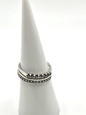Two well matched 925 Sterling Silver Cocktail rings