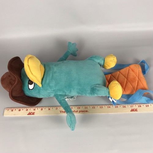 Disney Phineas & Ferb AGENT P Perry The Platypus Plush Backpack Toy - Picture 9 of 9