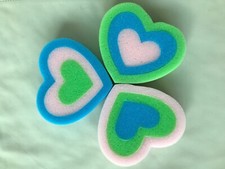 Heart Shaped Bath Sponge - 2 pack