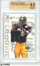 Plaxico Burress RC BGS 9.5: 2000 Black Diamond JSY Rookie Card #170 POP 4