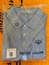 Scotty Cameron Circle T Peter Millar Summer Comfort Crown Blue Polo Shirt XL