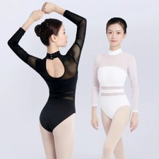 Women Ballet Mesh Gymnastics Girls Stretch Ballet Adult Dance Costumes