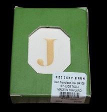 Pottery Barn St Jude Alphabet Ornament Tag Letter J "J"