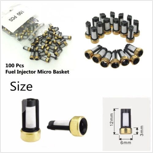 100 piezas Inyector de combustible para automóvil Filtro de micro cesta para kit de reparación de inyector ASNU03C - Imagen 1 de 12