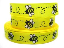 SALE Bumble Bee 7/8" Grosgrain Ribbon YOUR CHOICE 5 or 10 Yards Insect 