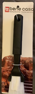 Bene Casa 2-piece basting brush set, nylon bristles, Black E-56732