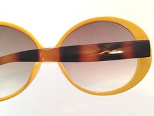 Vintage Funky Yellow and faux tortoise Oversize Frame Sunglasses