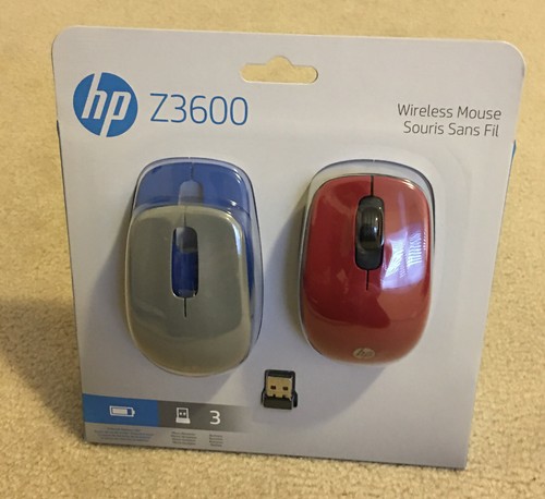 HP Z3600 Wireless Optical USB Mouse (with 3 Interchangeable Colour Covers) - Picture 2 of 5