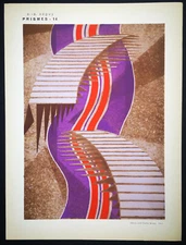 1930,ORIGINAL ÉMILE-ALAIN SÊGUY RARE ART NOUVEAU HANDCOLOR POCHOIR PRISMES U9A