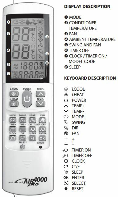 Universal Replacement MITSUBISHI Air Conditioner Remote Control | eBay