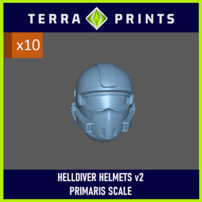 HELLDIVER HELMET v2 (10x) compatable with warhammer 40k Primaris