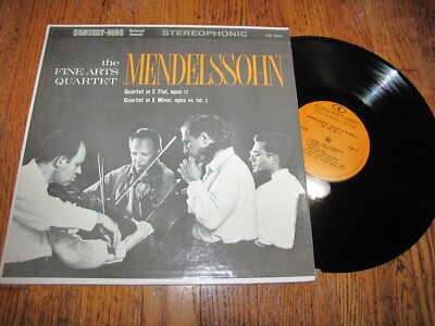 MENDELSSOHN QUARTET IN E FLAT OPUS 12 / IN E MONOR, OPUS 44 NO. 2 CS-224 LP