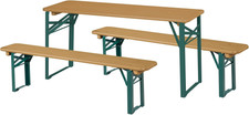 Set Tavolo + 2 Panche Con Schienale per Bambini - per Giardino, Terrazzo, Aria A