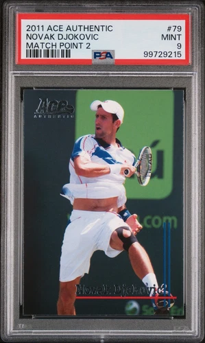 2011 Ace Authentic Match Point 2 PSA 9 POP 4 None Higher NOVAK DJOKOVIC new case