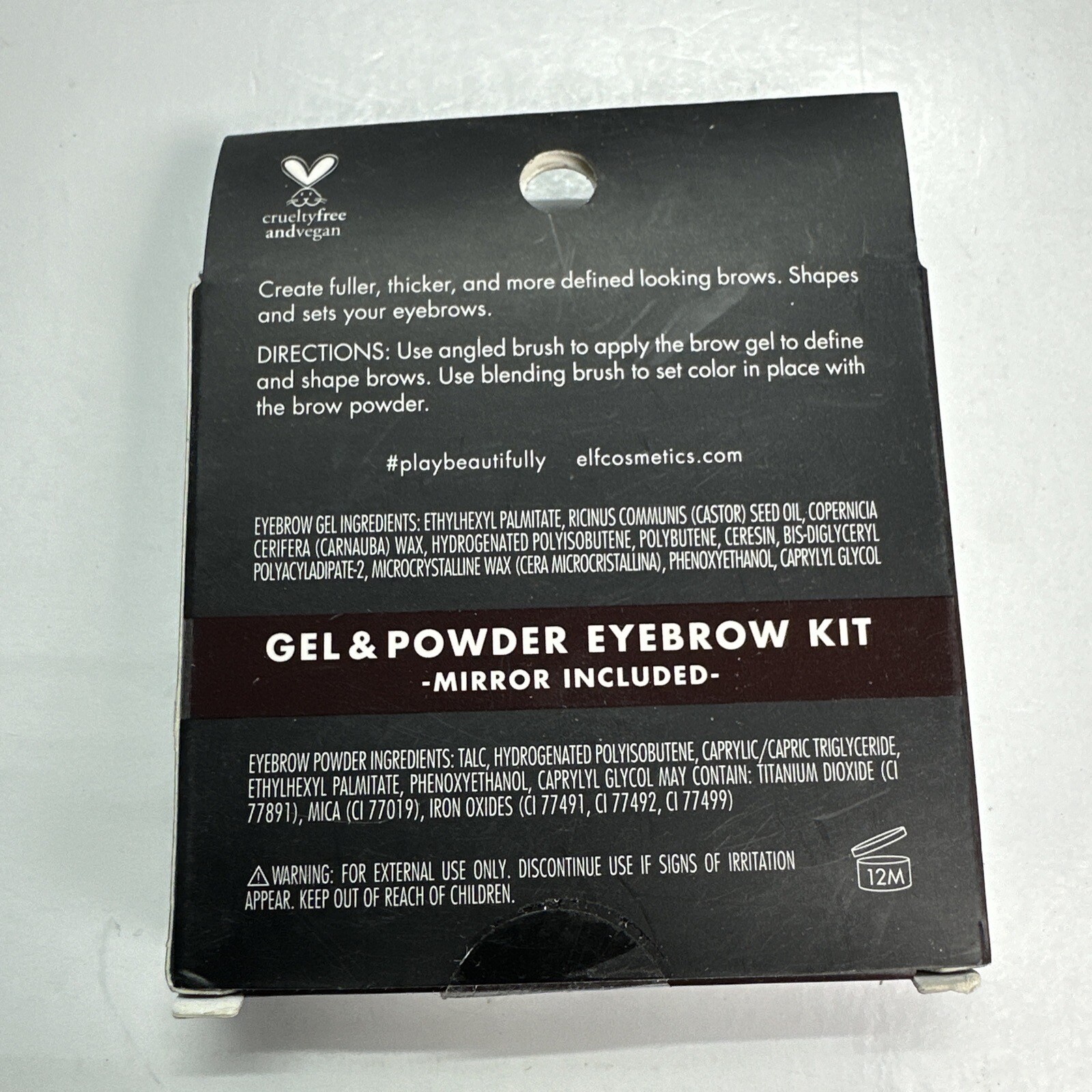 e.l.f. Eyebrow Kit, Elf Gel & Powder Eyebrow Kit DARK 81303 NEW eBay