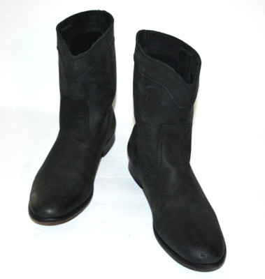 FRYE CARA ROPER SHORT BLACK DISTRESS LEATHER SLIP ON WOMEN 9 M *EUC* | eBay