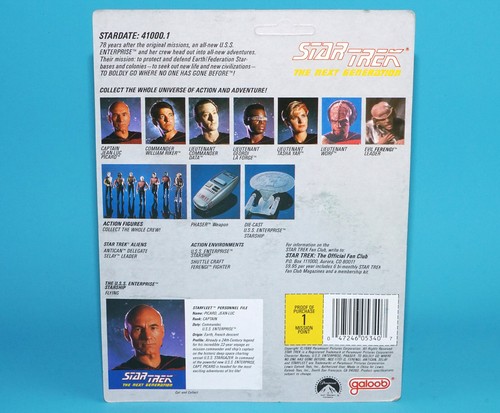 STAR TREK TNG CAPTAIN JEAN-LUC PICARD MOC MOSC US CARD 1988 GALOOB - Bild 7 von 7