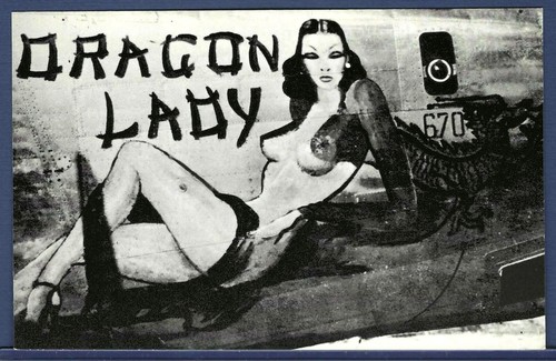 US Army Air Force WW2 Bomber Nose Art "Dragon Lady" of 20th Air Force Guam