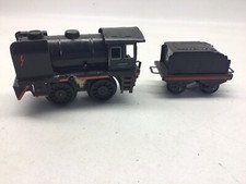 Vintage Bub Clockwork Tin Locomotive And Tender