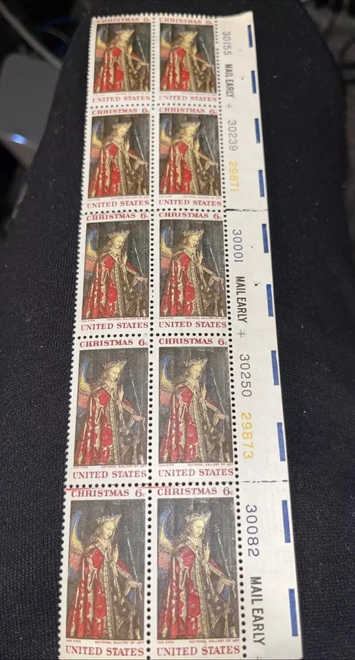 US Scott # 1363, "The Annunciation", Plate Block of (10) 1968 6¢ Stamps, MNH - Image 2 of 4