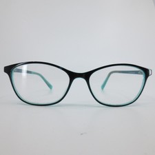 Truth & Love Eyeglasses Black Teal Cat Eye Frames COL 90 50-16-140 30627