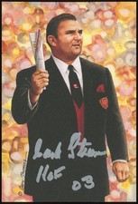 Hank Stram Autographed Goal Line Art Card (HOF 03) JSA CK72703