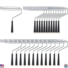 Gerrii 24-Piece 9-Inch Paint Roller Set with 5 Wire Brushes - Premium Supplies